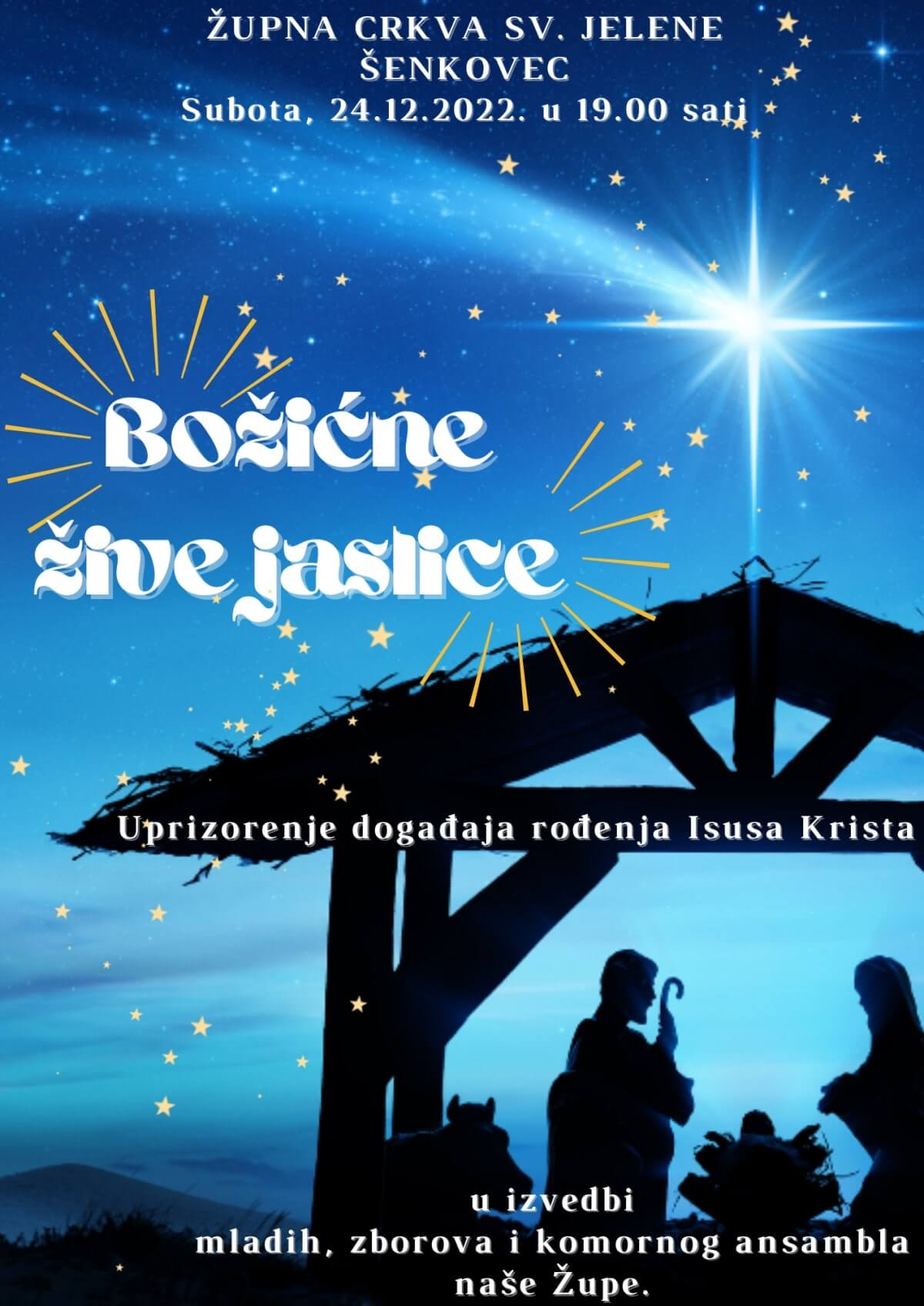 Pozivnica na Božićne žive jaslice