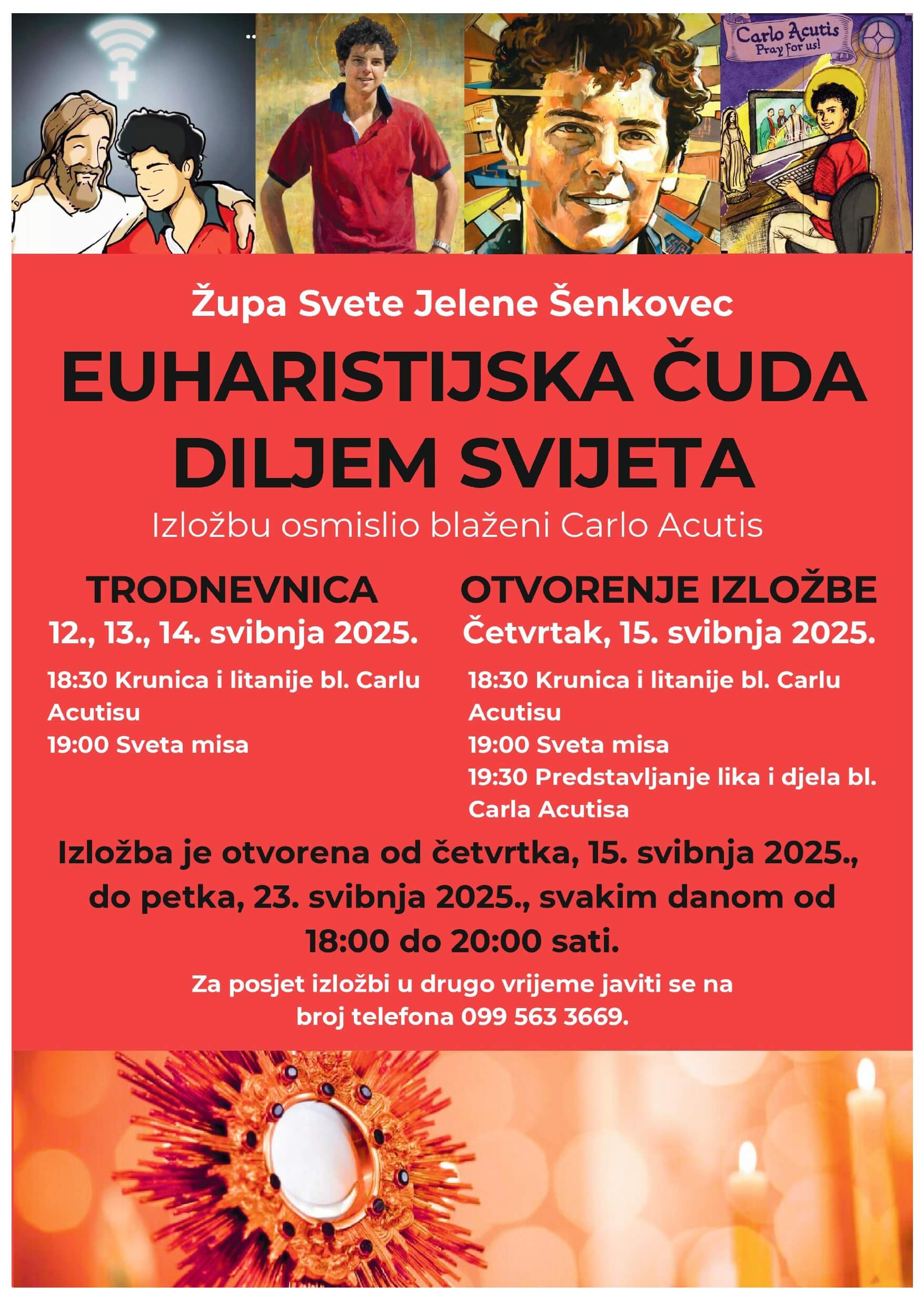 Plakat izložba o Euharistijskim čudima diljem svijetu