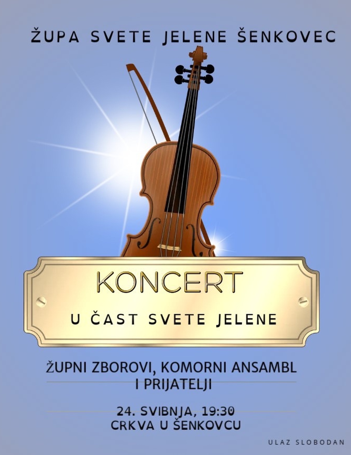 Plakat za koncert u čast svete Jelene