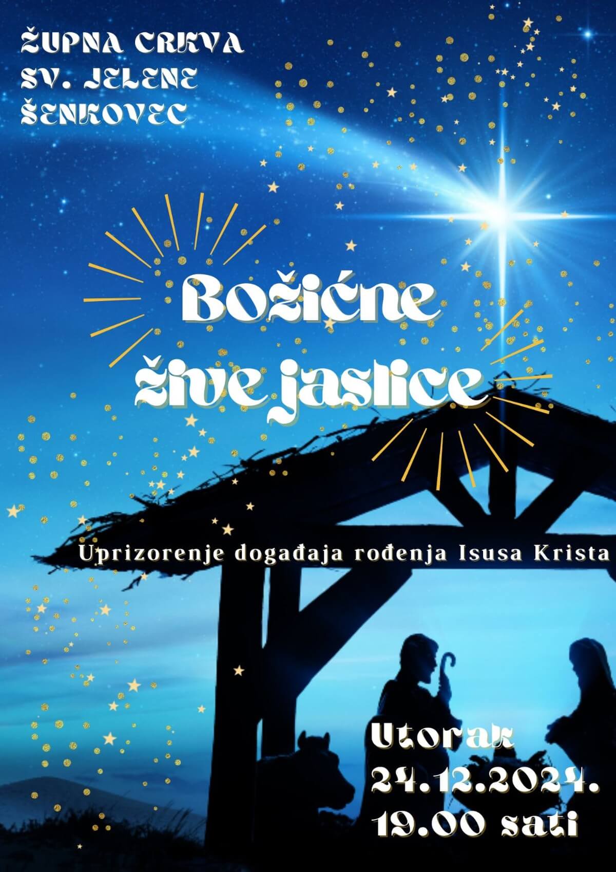 Najava za Božićne žive jaslice